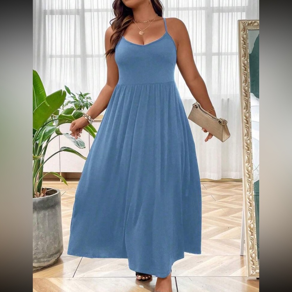 Cami Maxi Dress - Dusty Blue